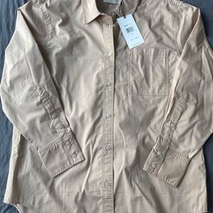 7 of all man kind Beige Button-Up Shirt